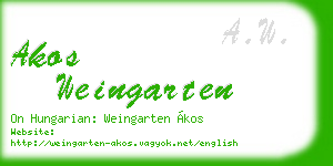 akos weingarten business card